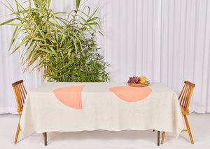 Bauhaus Linen Tablecloth in Blush