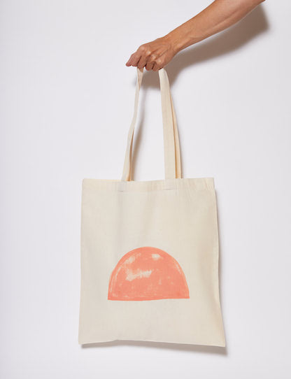 The Vallentine Project hand painted reusable calico shopping bag