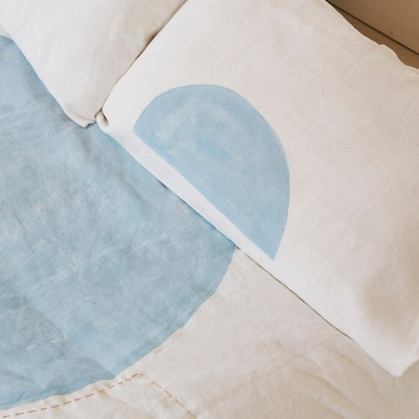 French Blue Half Moon - Single Pillowcase