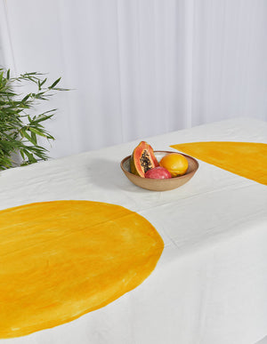 Bauhaus Linen Tablecloth in Sunshine